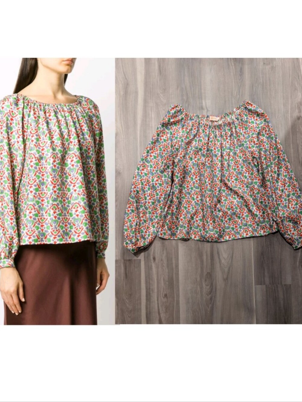 Tory Burch | Runway Printed Off The Shoulder Silk Top In Legacy Paisley